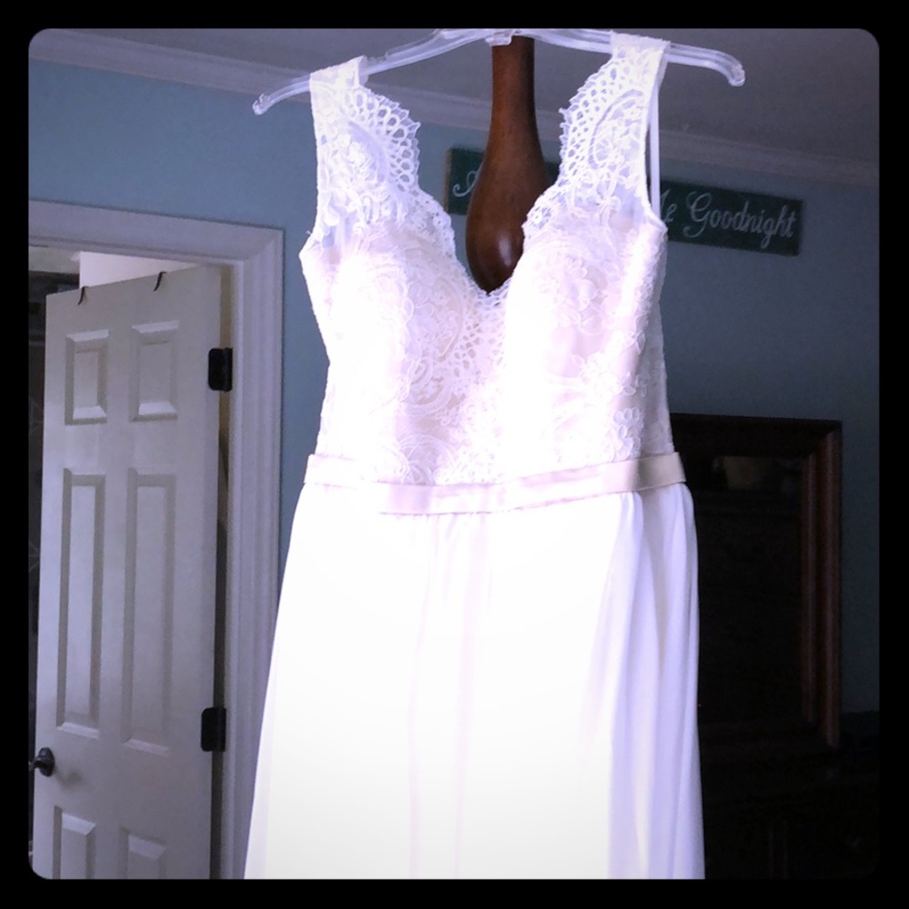 Custom made wedding dress